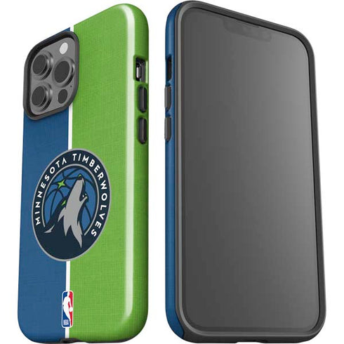 NBA Minnesota Timberwolves Canvas iPhone 15 Pro Max Impact Case